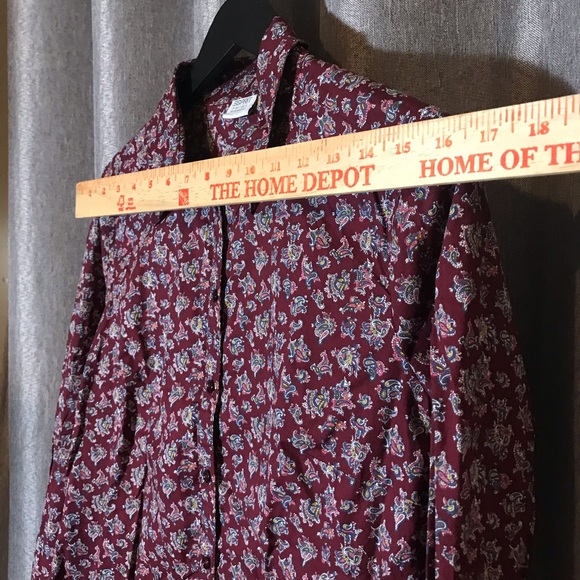 Esprit Purple Pattern Button Down long Sleeve Top - Picture 6 of 7